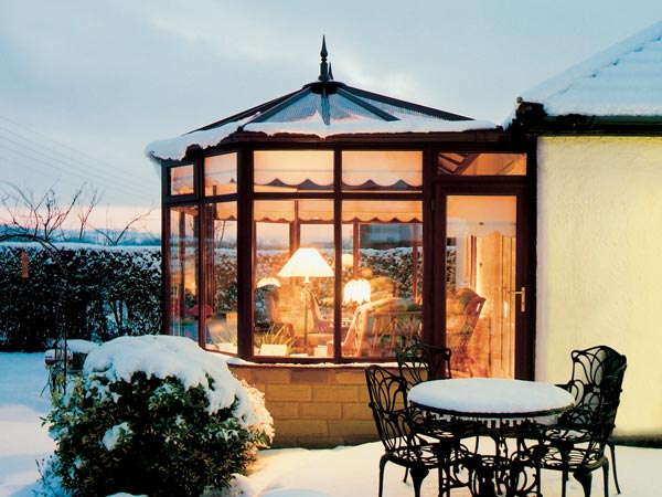 Old Conservatory in Snow Conditions